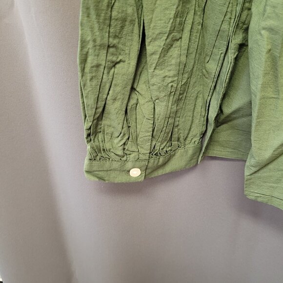 Universal Threads Lightweigh Long Sleeve Blouse, Green, Size XXL - Picture 3 of 11